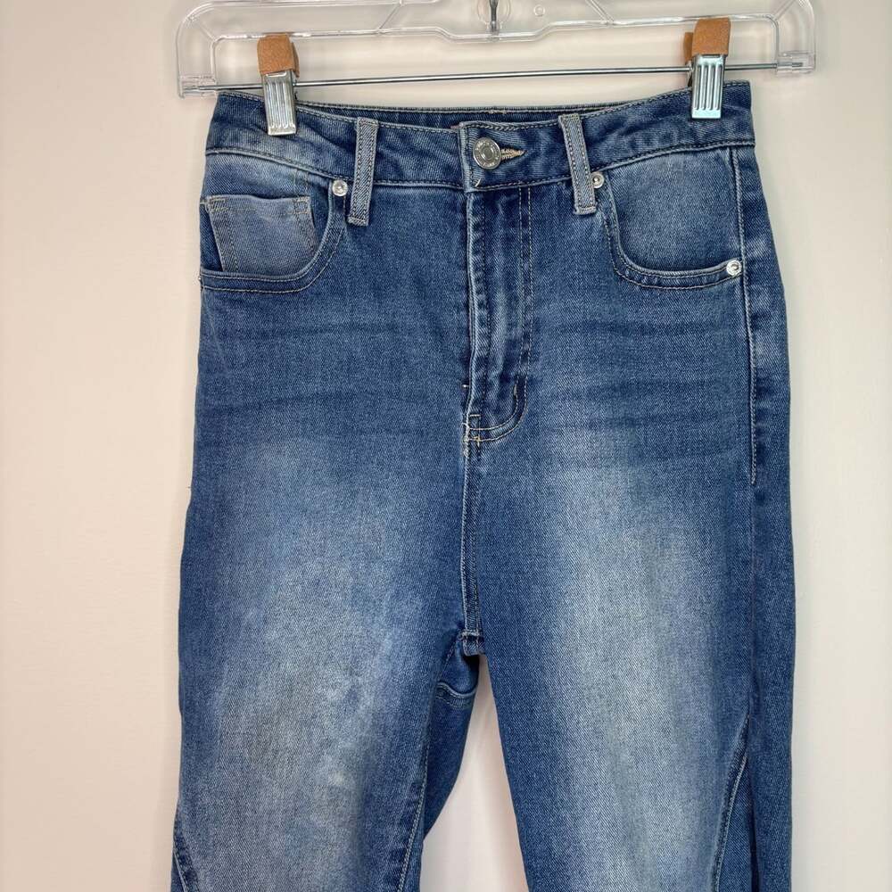 Juicy Couture raw edge jeans womens 00/23 denim pockets stretch